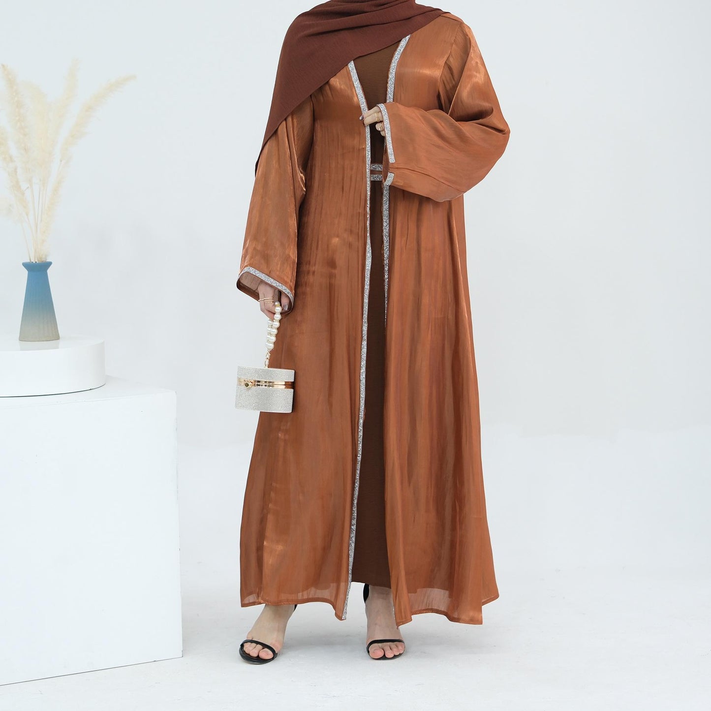 HASASERIES HS1184 Ensemble 2 pièces cardigan + robe intérieure