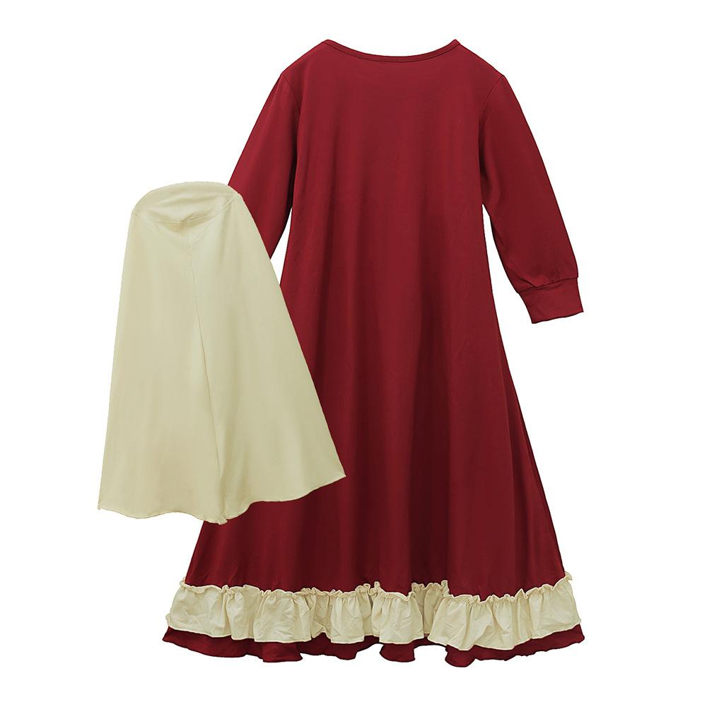 HASASERIES HS1199 Ensemble 2 pièces, Abaya pour enfant avec une couche de Khimar.