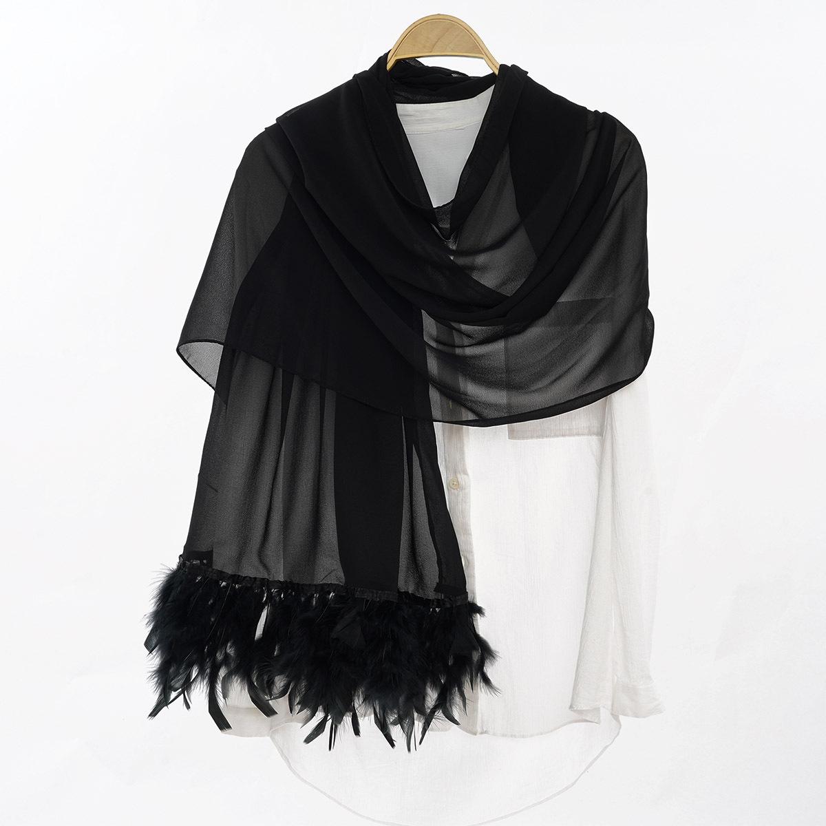 HASASERIES HS1146 Pure Color Chiffon Breathable Headscarf