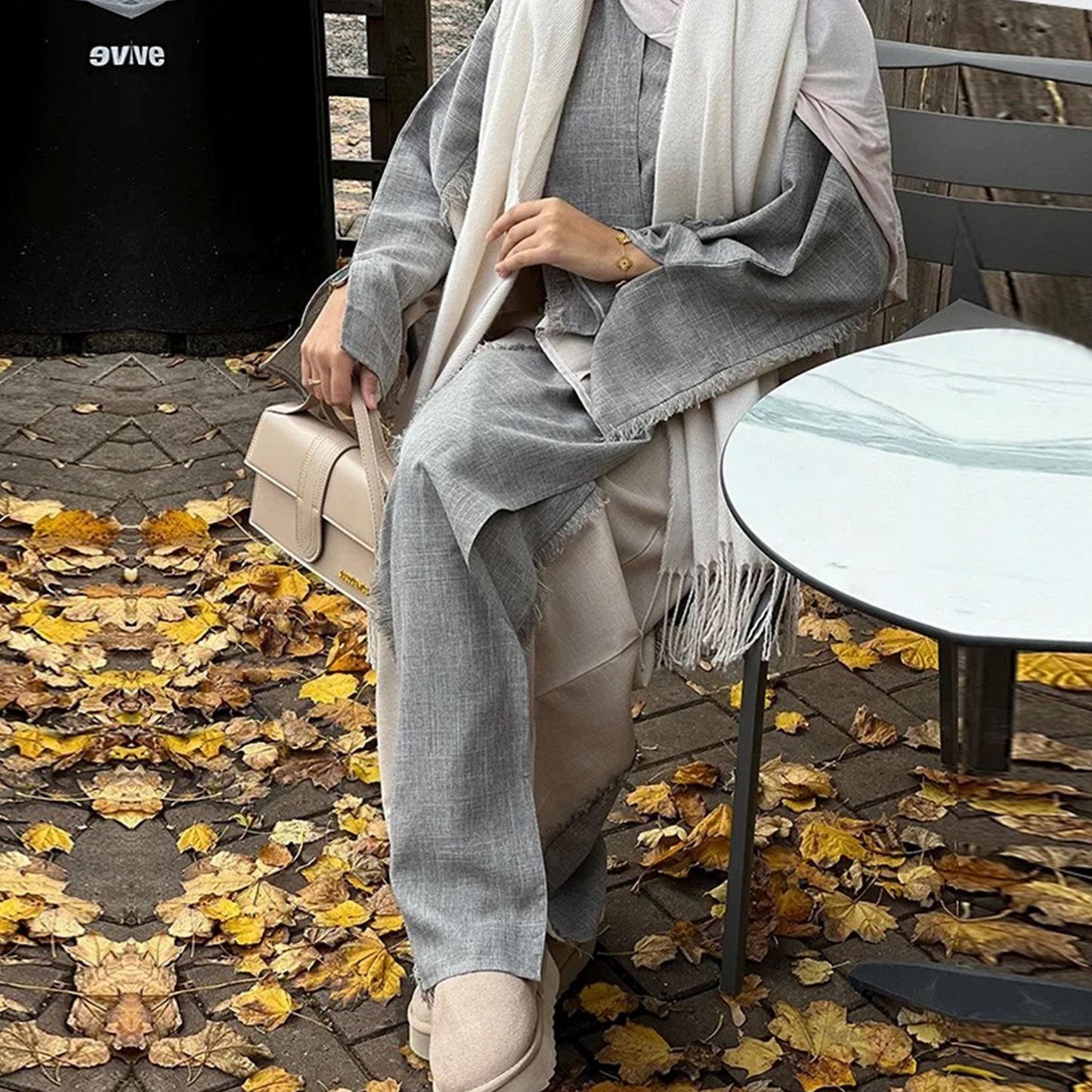 HS5606 Stylish Patchwork Robe - Cardigan and Dress Style