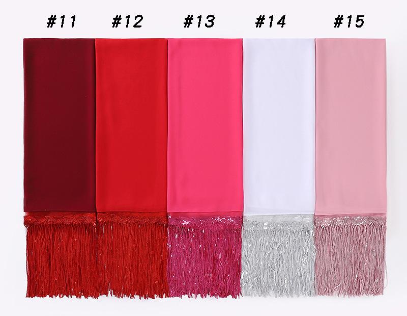 HASASERIES HS1139 Pearl Chiffon Scarf