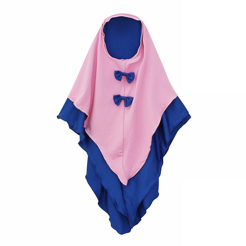 HASASERIES HS1205 Ensemble 2 pièces, Abaya pour enfant avec une couche de Khimar.