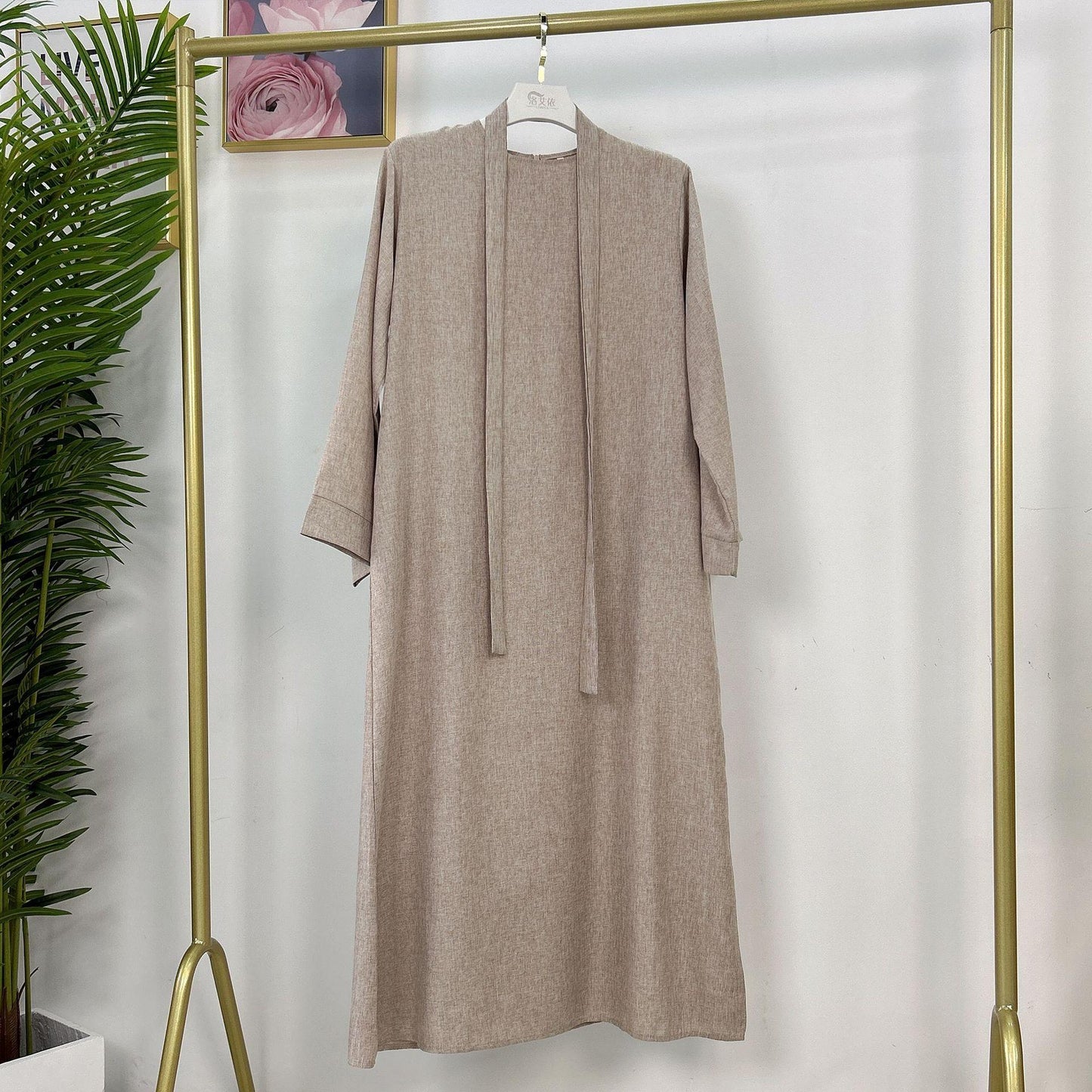 Robe de chambre décontractée de couleur unie HASASERIES HS0711
