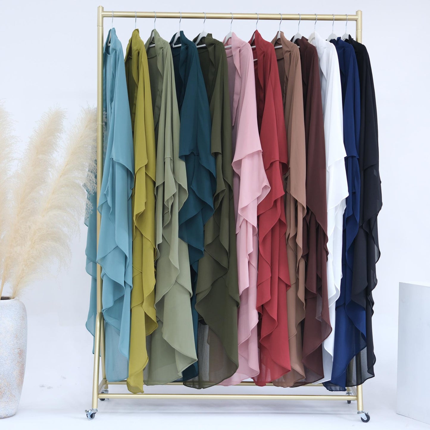 Grand foulard pivotant en mousseline de soie à double épaisseur HASASERIES HS1000