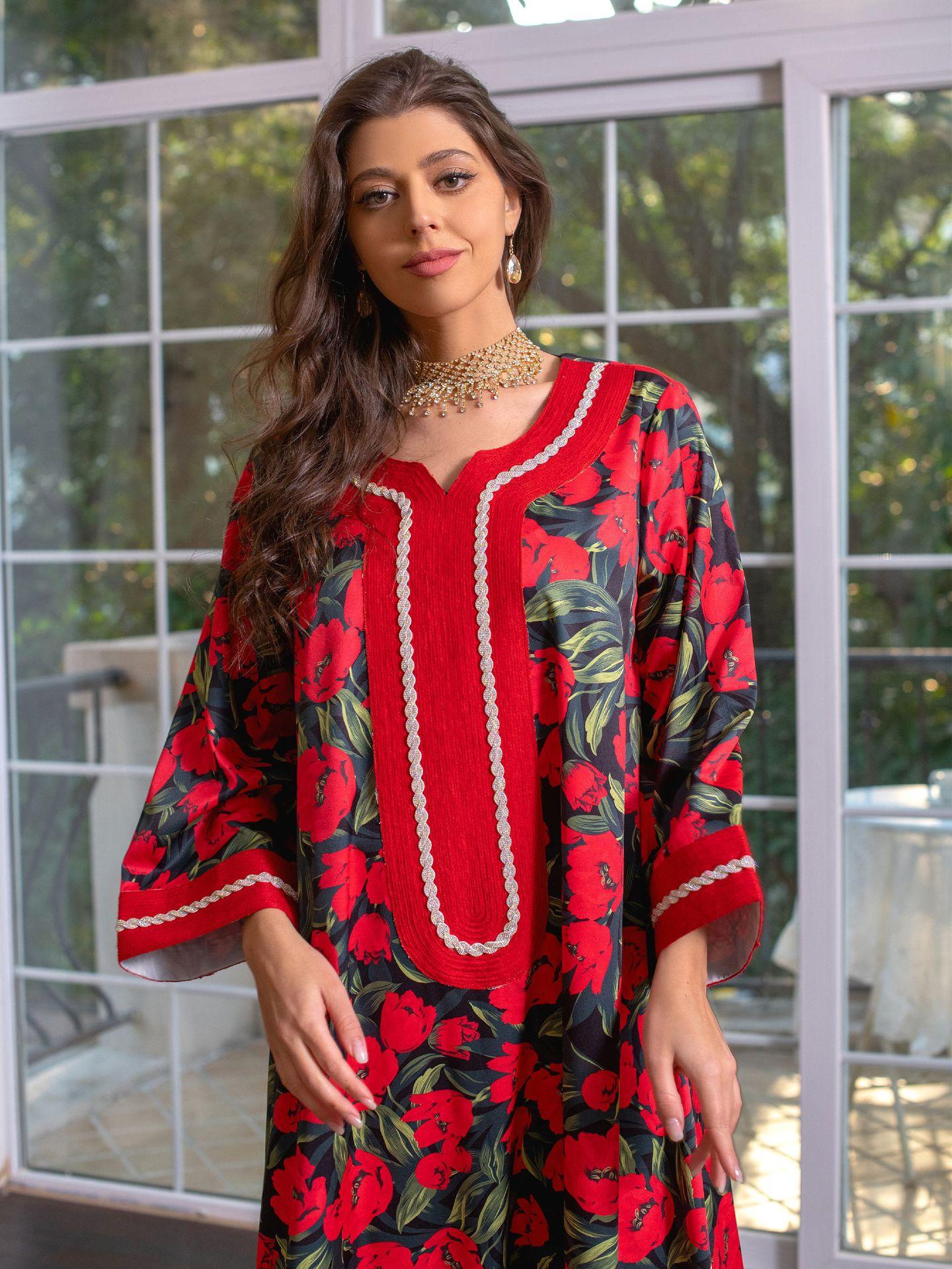 HASASERIES HS1072 Fashion New Product Hot Diamond Printed Dress