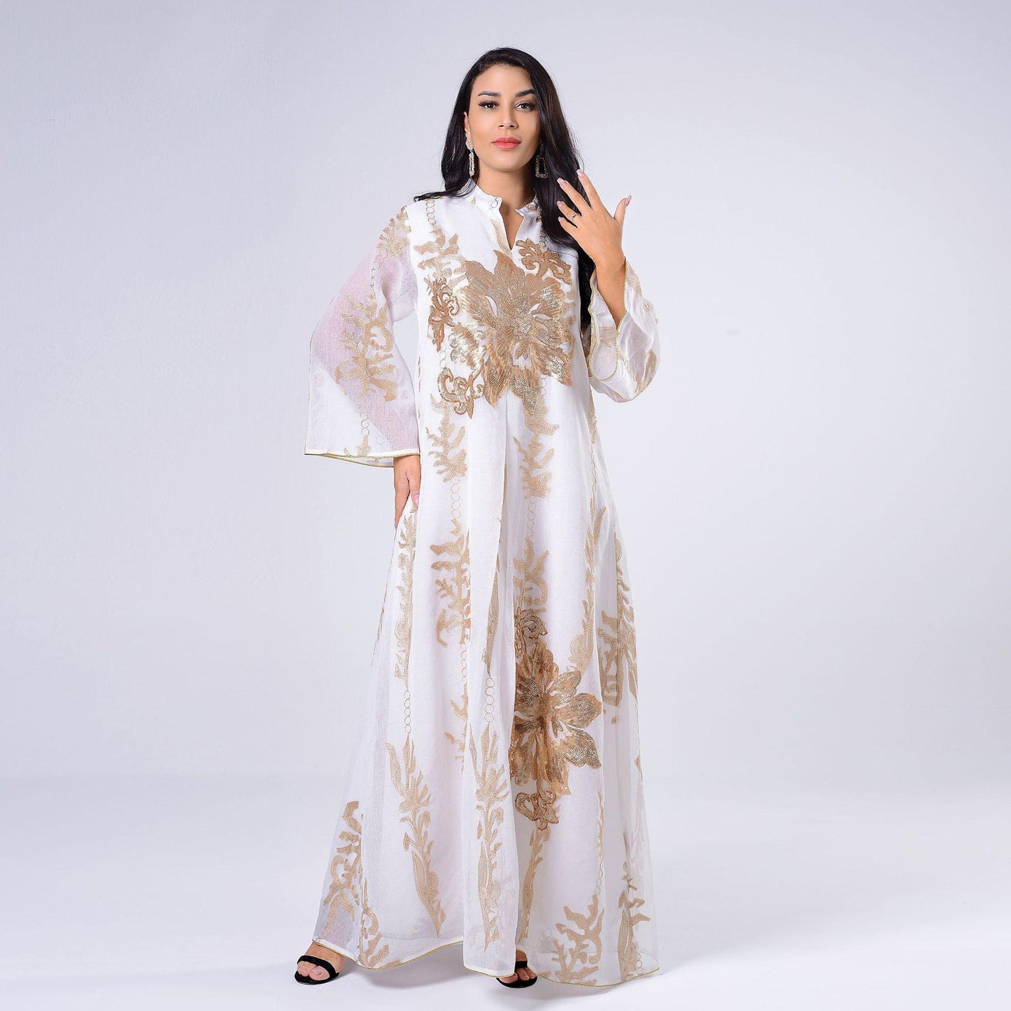 HASASERIES HS0444 Embroidered Muslim Robe