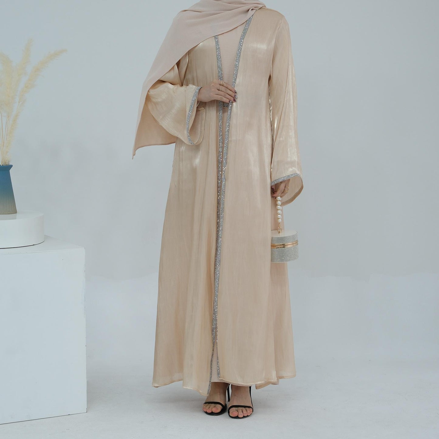 HASASERIES HS1184 Ensemble 2 pièces cardigan + robe intérieure