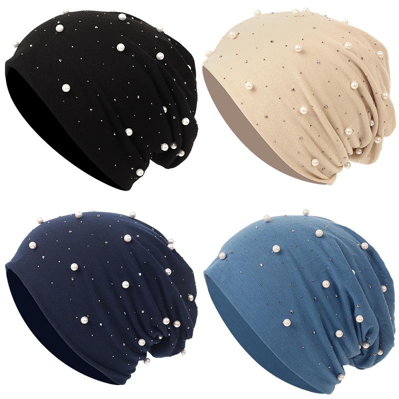 HASASERIES HS1092 Pearl Hot Diamond Pullover Cap