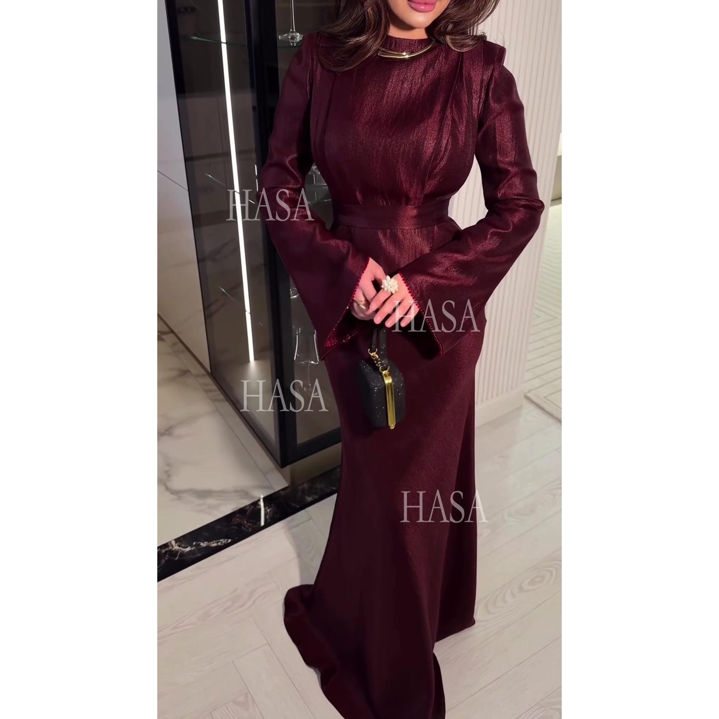 HS6746 Vintage Inspired Fitted Maxi Dress