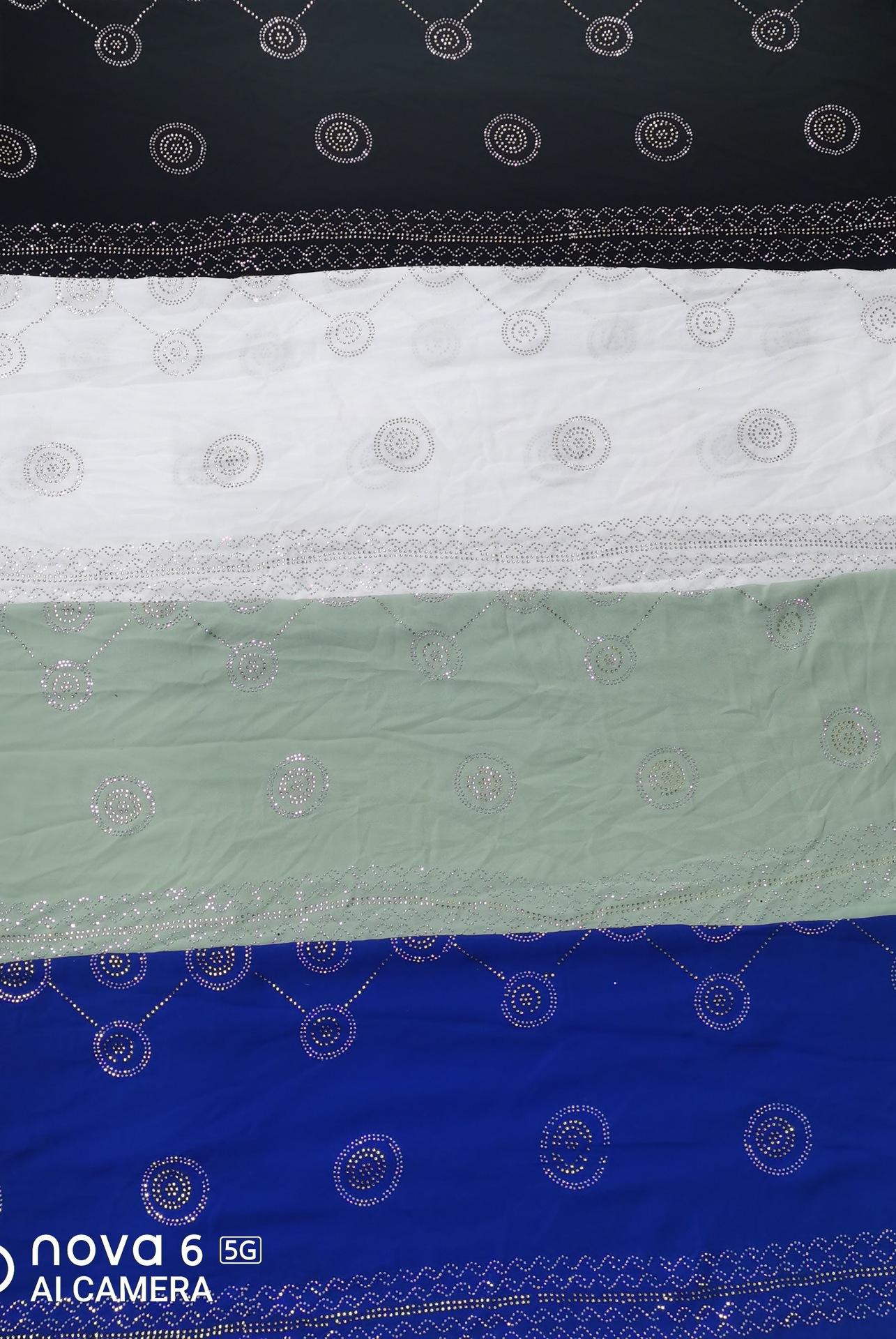 HASASERIES HS1035 Chiffon Fabric Diamond Headband