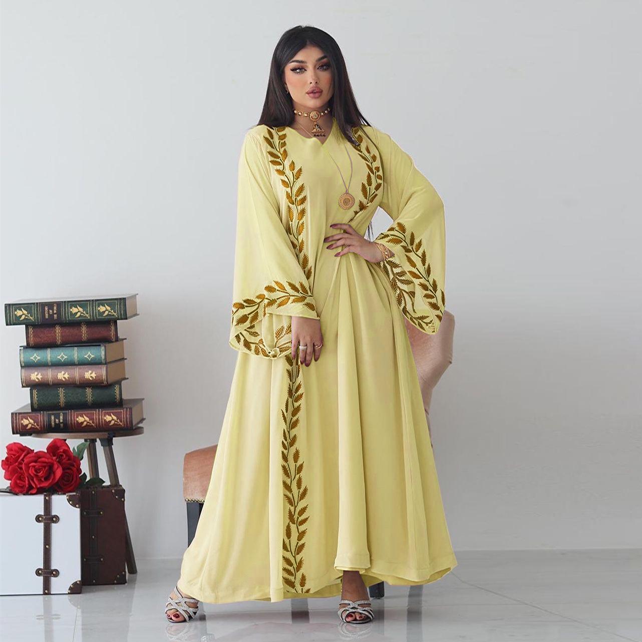 HASASERIES HS1050 2pcs Chiffon Long Muslim Dress with Hijab