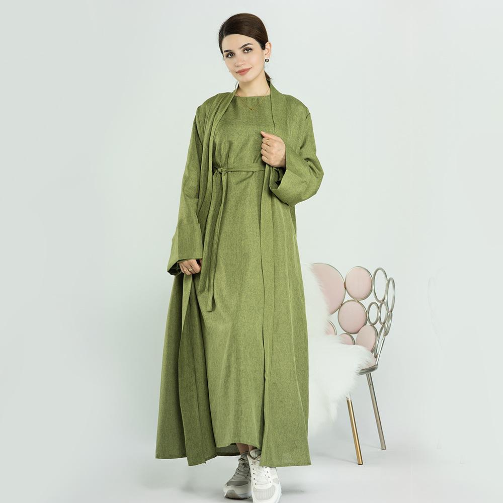 HASASERIES HS0710 2pcs Set Cardigan+Inner Dress