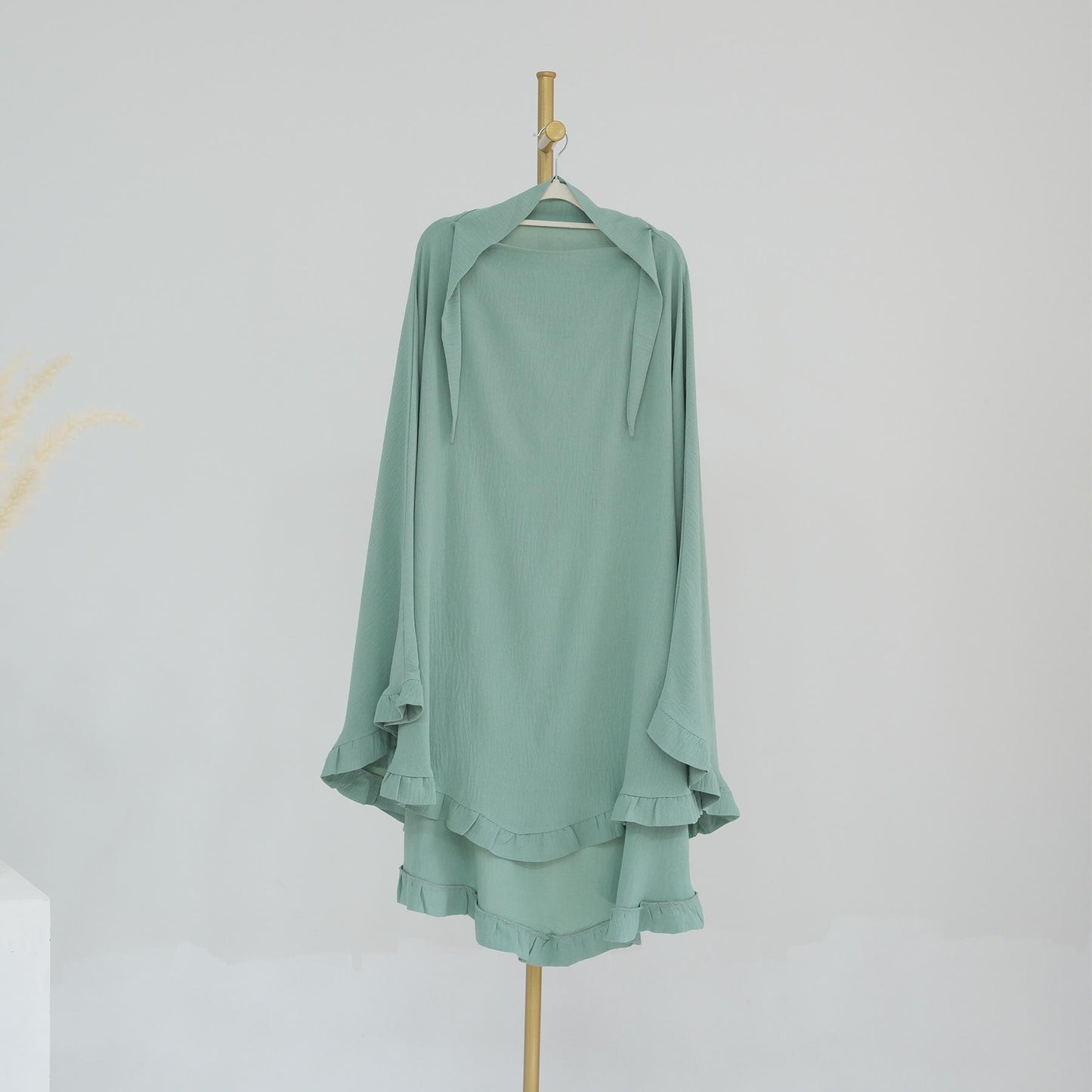 HS0993 solid color crepe khimar