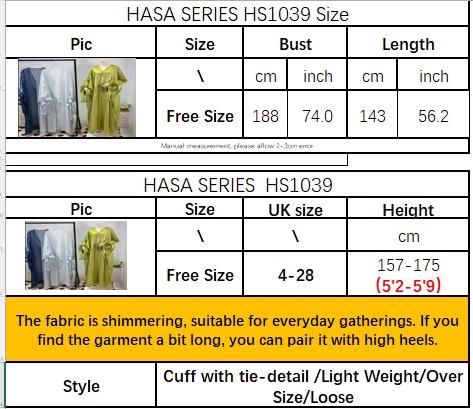 Robe ample à manches longues grande taille HASASERIES HS1039