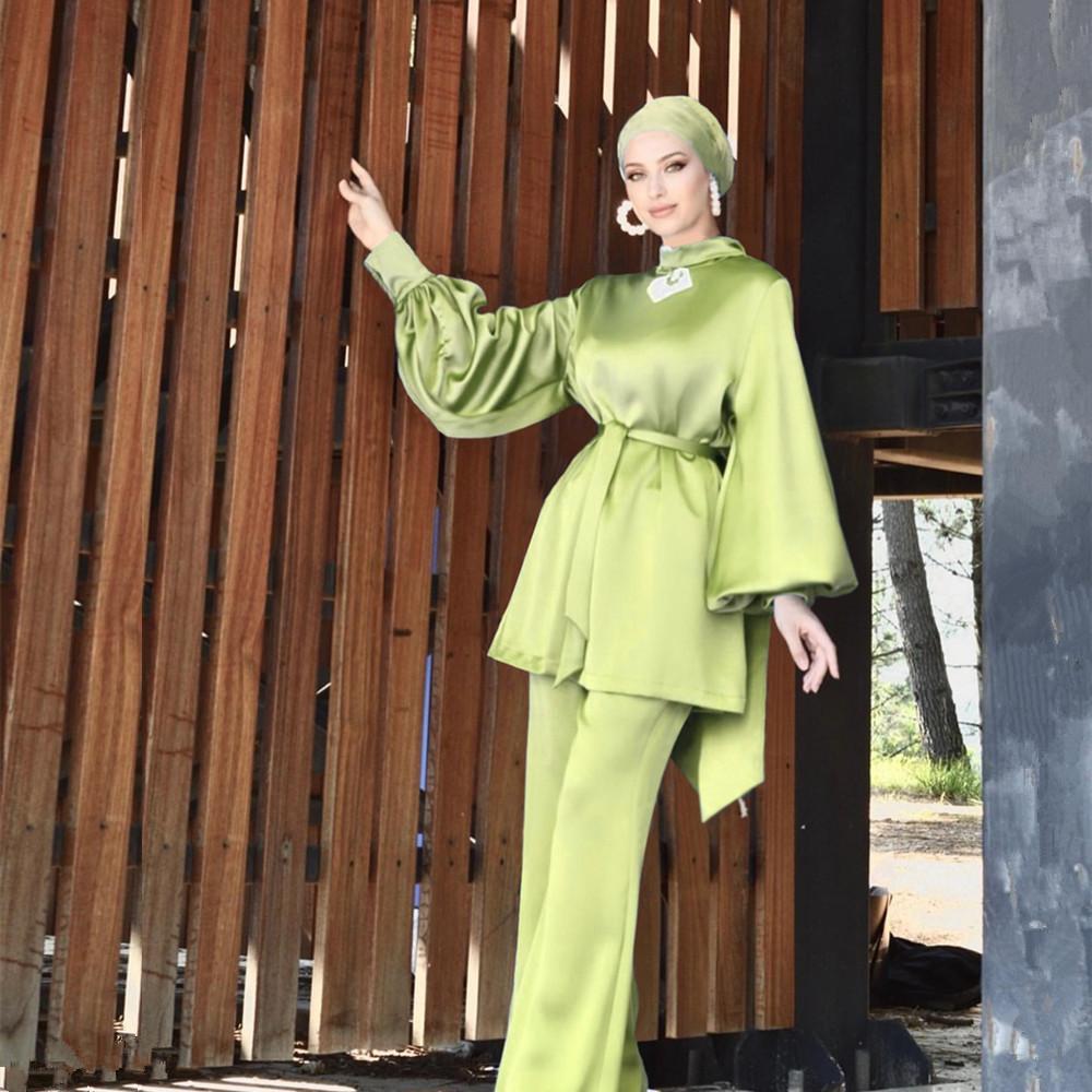HASASERIES HS0702 Solid Color Dress Set