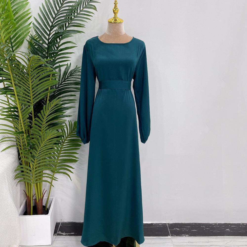 HASASERIES HS0708 Solid Color Robe Dress