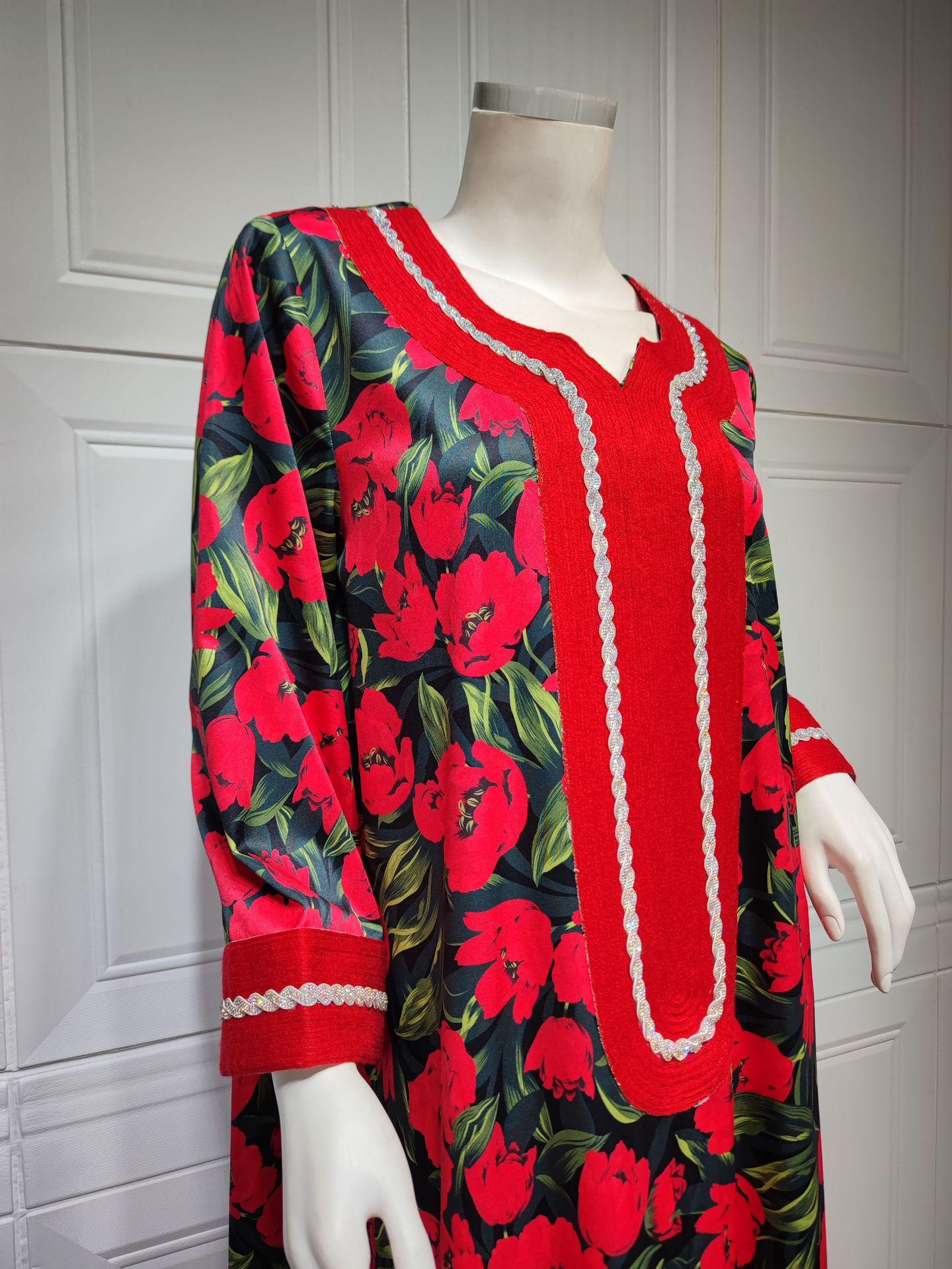 HASASERIES HS1072 Fashion New Product Hot Diamond Printed Dress