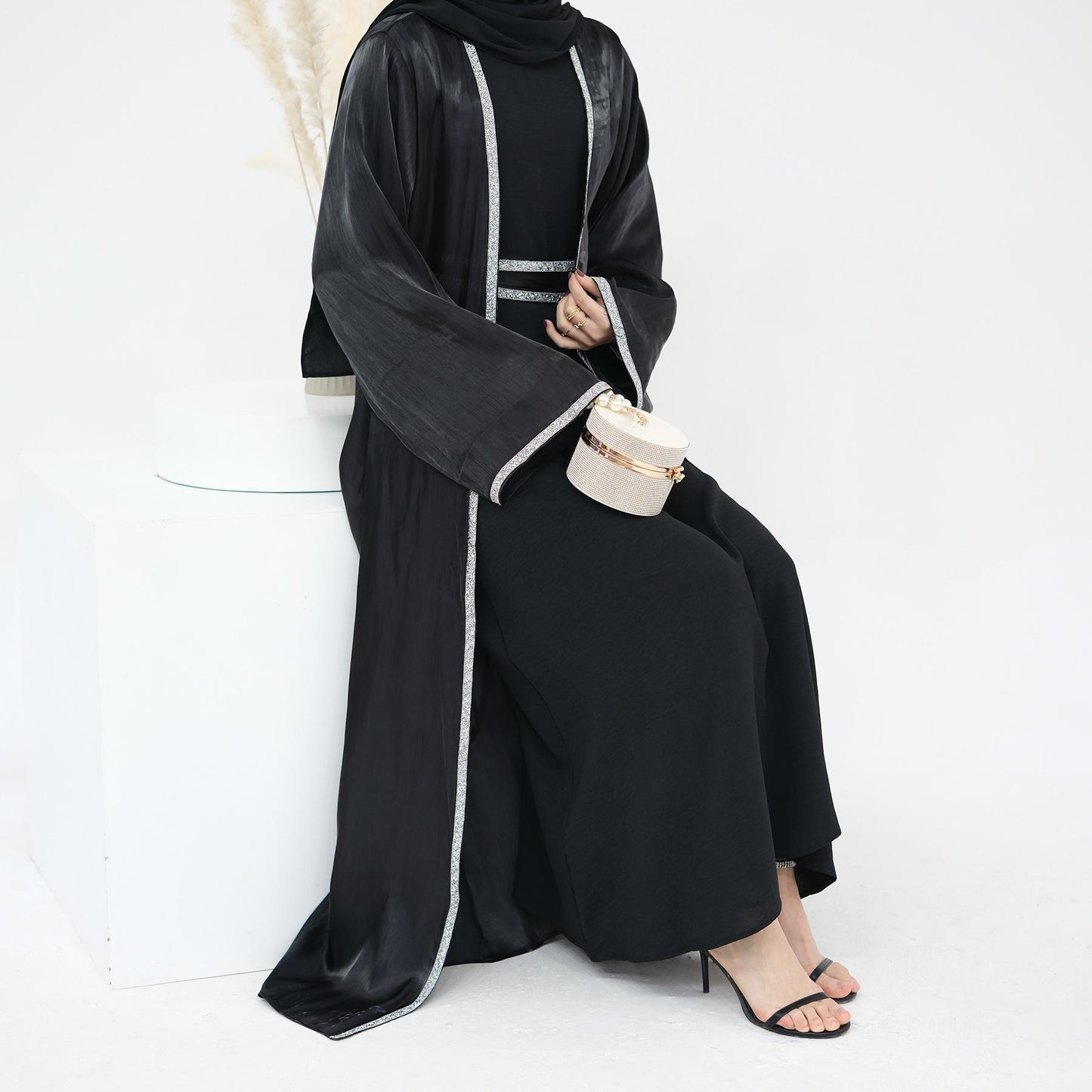 HASASERIES HS1184 Ensemble 2 pièces cardigan + robe intérieure