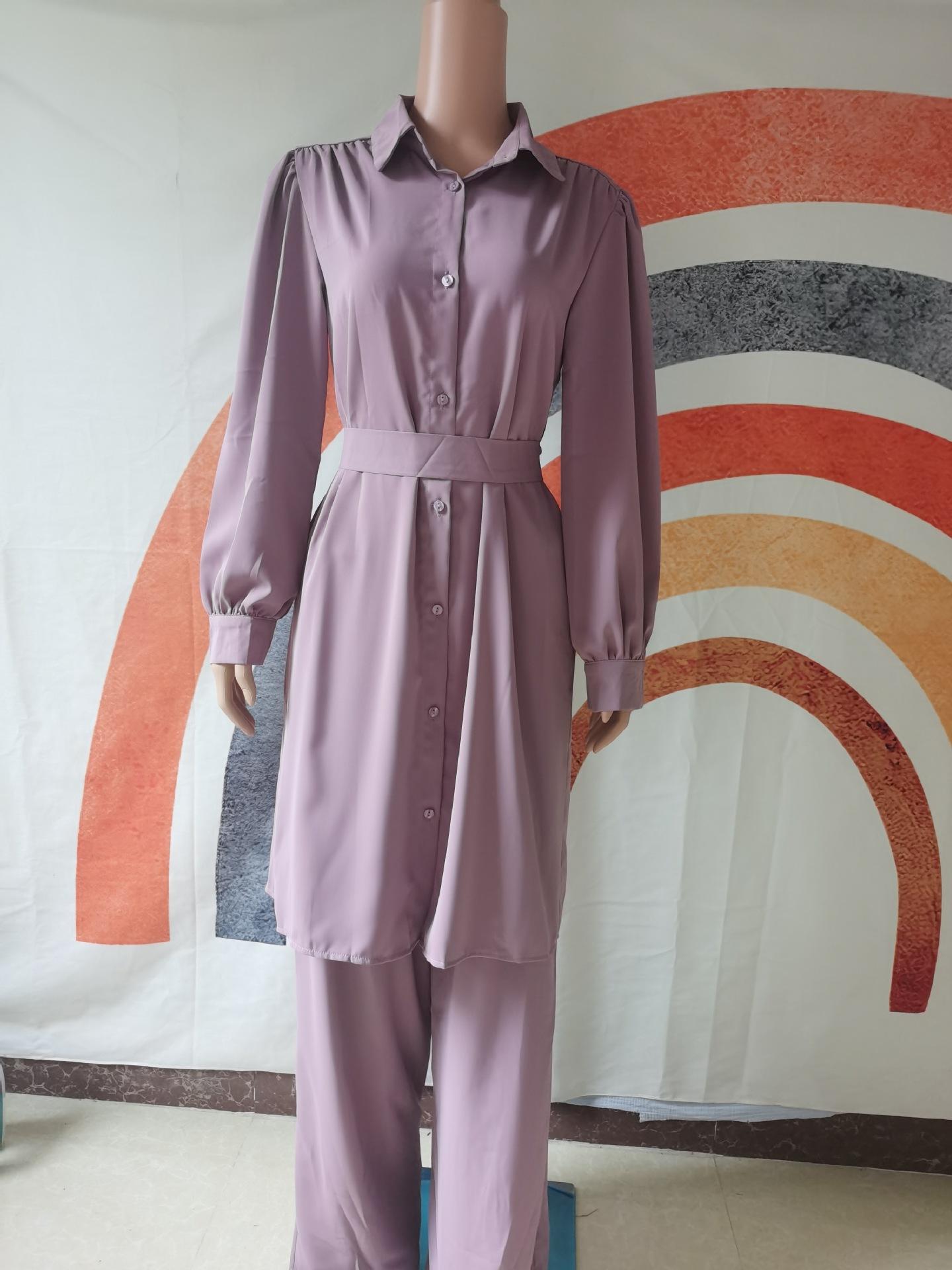 HASASERIES HS0828 2pcs Set Long Sleeved Shirt and Pants
