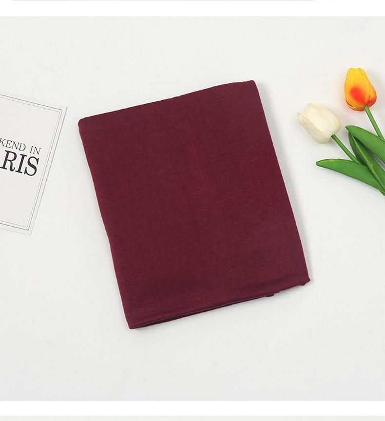 HASASERIES HS1052 Solid Color Ladies Scarf Hat