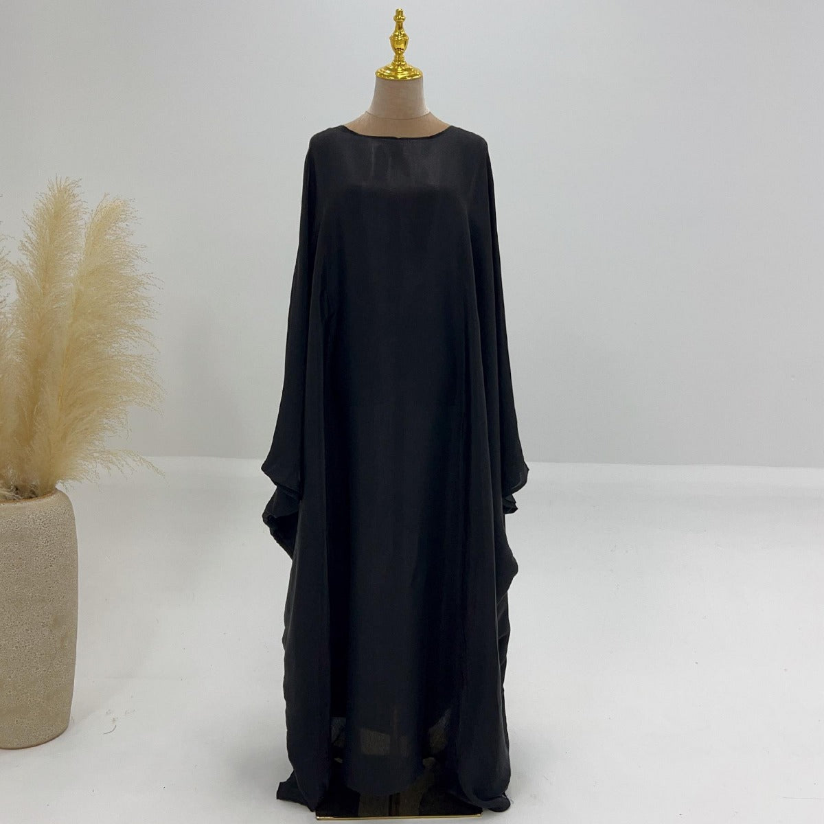 HS1348 Elegant Kaftan in Gold Cotton – 20 Vibrant Colors Available