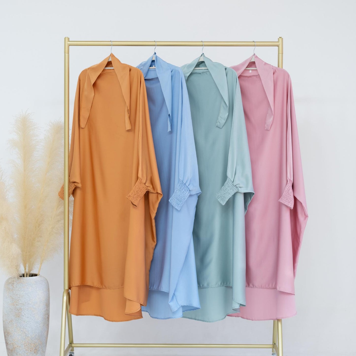 HASASERIES HS0720 Large Swing Solid Color Robe Children's Dress