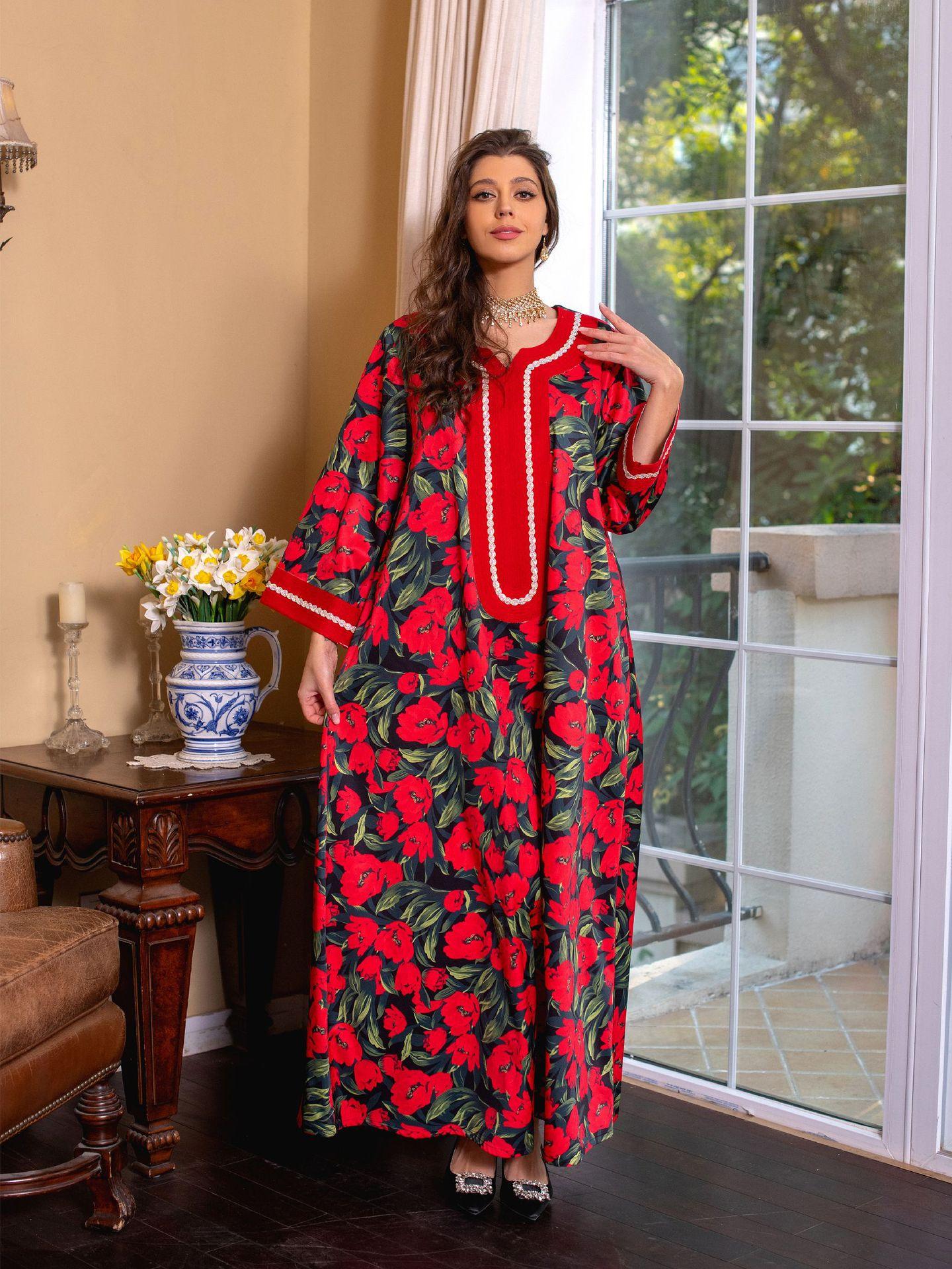 HASASERIES HS1072 Fashion New Product Hot Diamond Printed Dress