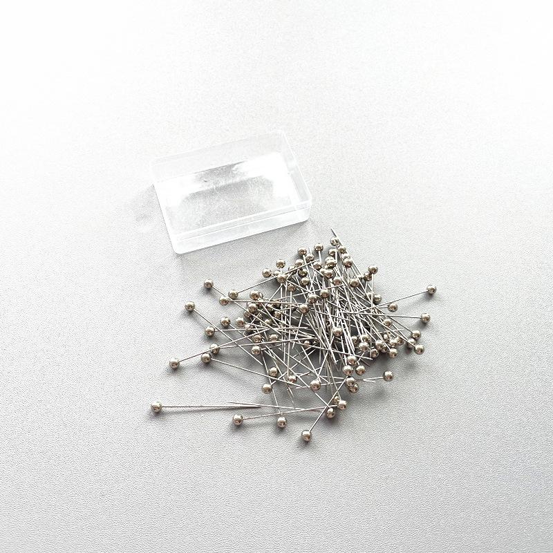 HASASERIES HS1066 100pcs/box Stainless Steel Pearl Breast Needle Scarf Button