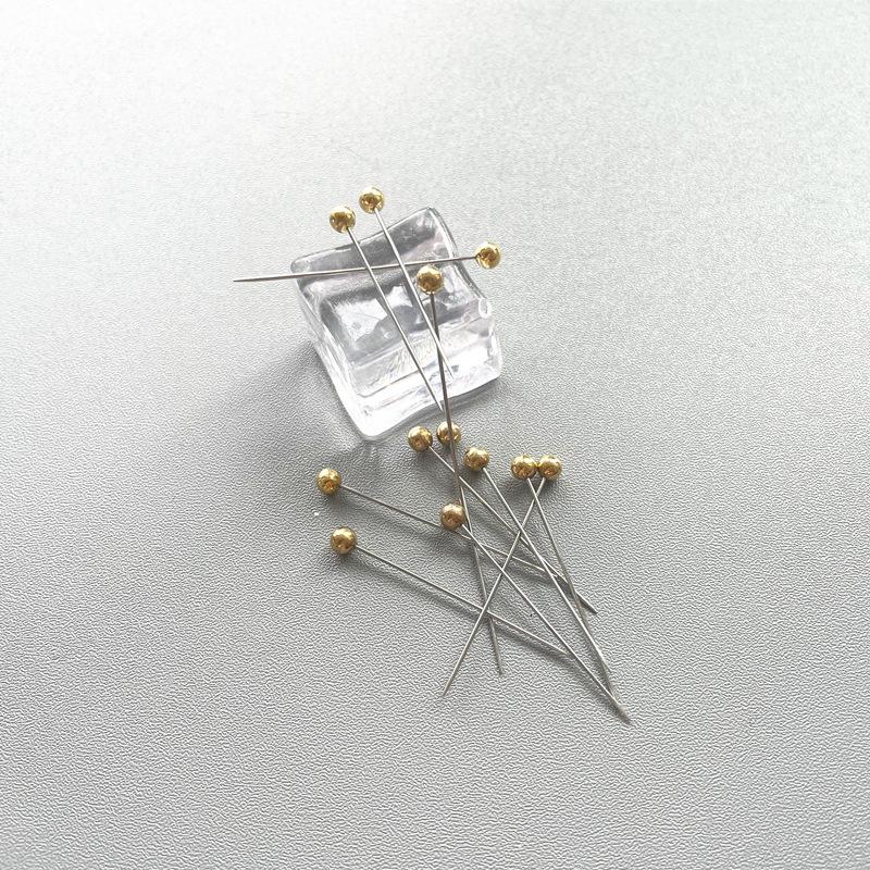 HASASERIES HS1066 100pcs/box Stainless Steel Pearl Breast Needle Scarf Button