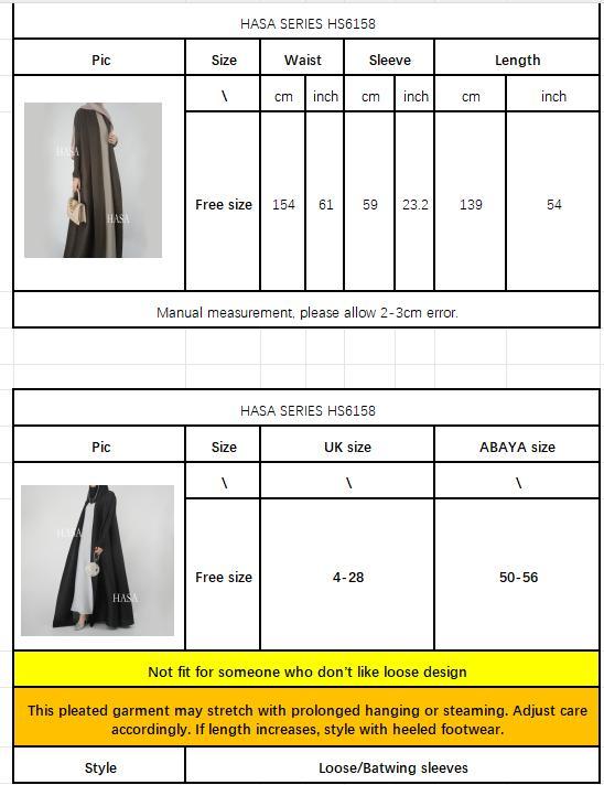 HS6158 Solid Long Sleeve Pleated Abaya with Artisan Sequin Work