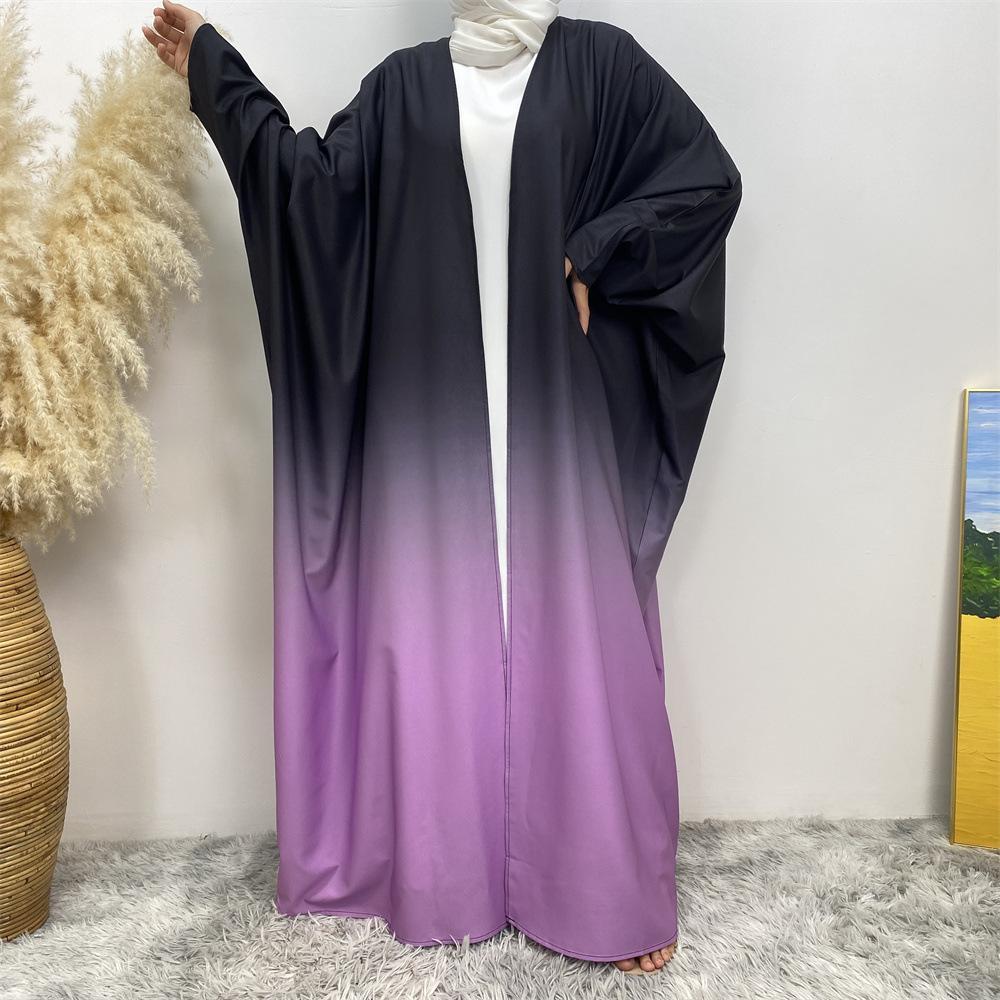 HASASERIES HS0928 Loose Gradient Cardigan Abaya