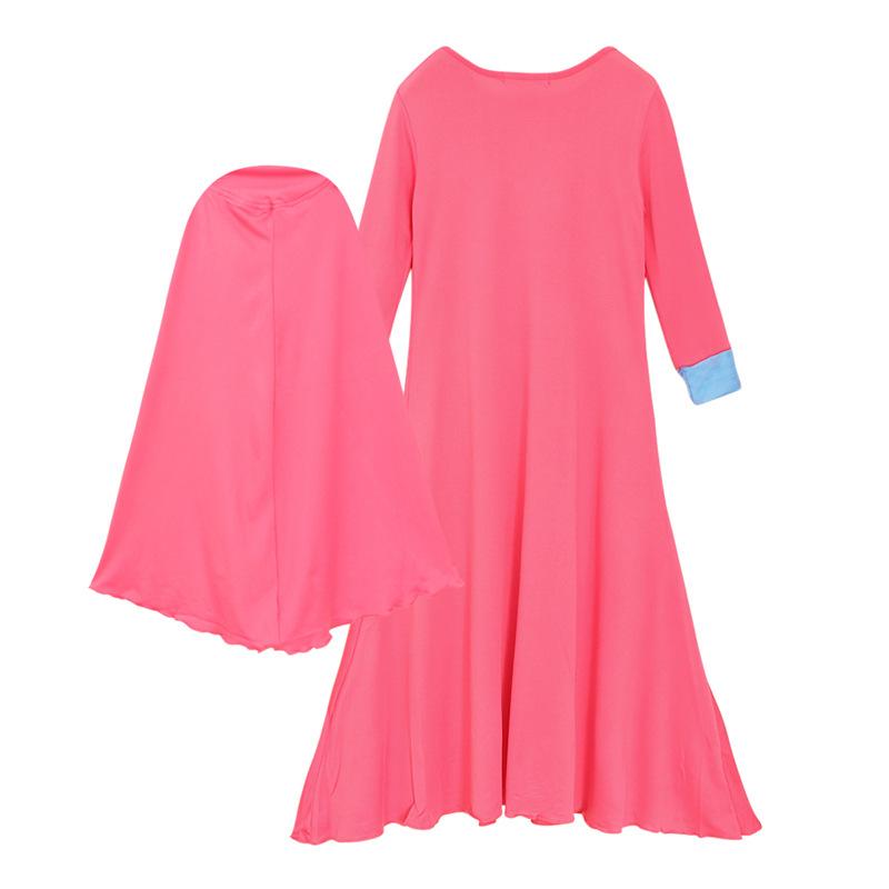 HASASERIES HS1208 Ensemble 2 pièces, Abaya pour enfant avec Khimar une couche.