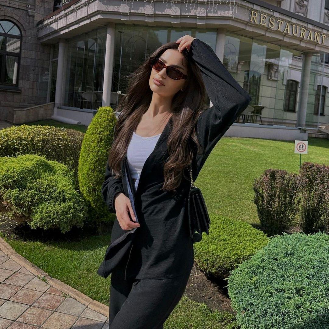 HASASERIES HS0542 Casual Long Sleeved Hooded Shirt Jacket+straight Leg Pants 2pcs Set
