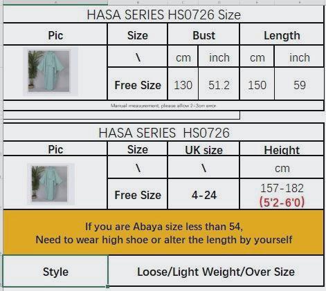 HASASERIES HS0726 Ensemble 2 pièces ROBE Hijab + Abaya