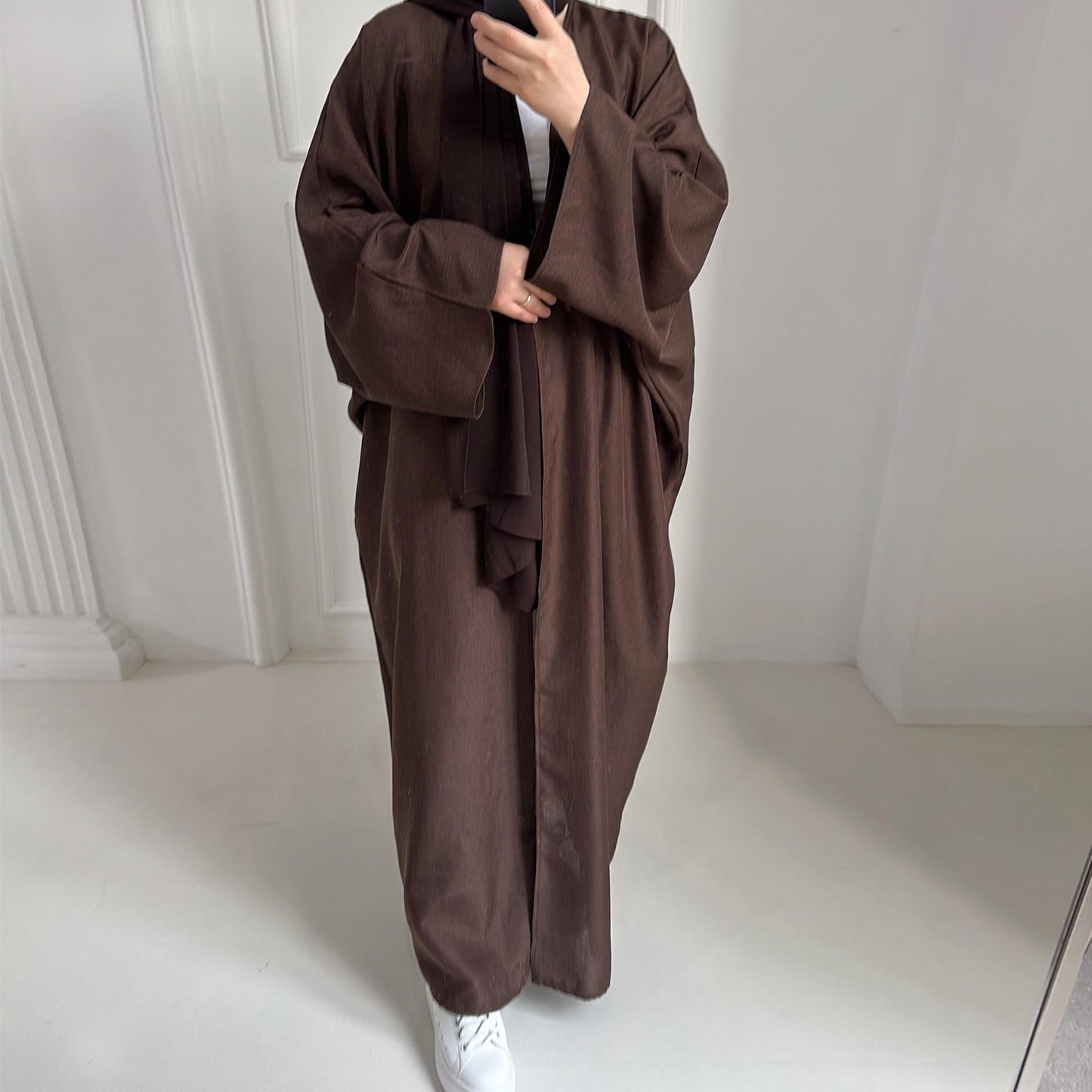 HASASERIES HS0714 Cardigan décontracté de couleur unie grande taille