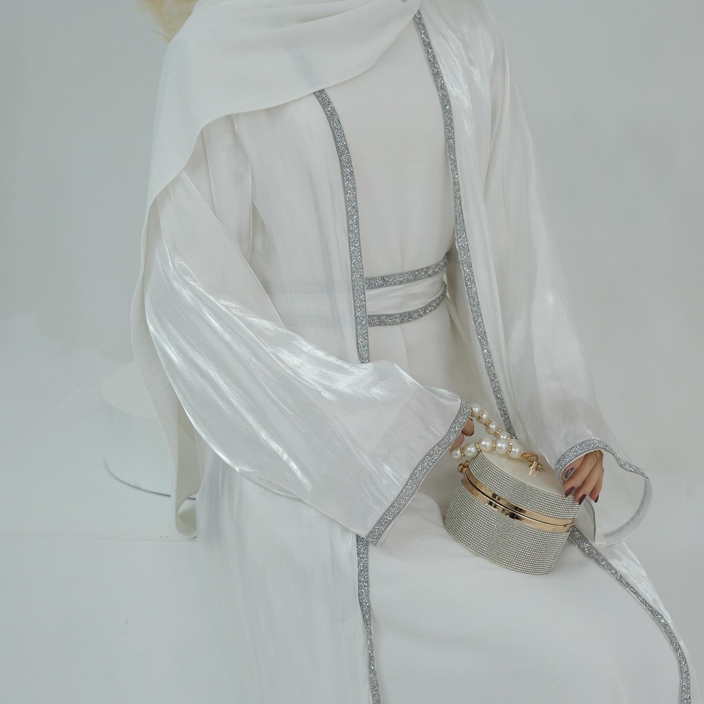 HASASERIES HS1184 Ensemble 2 pièces cardigan + robe intérieure