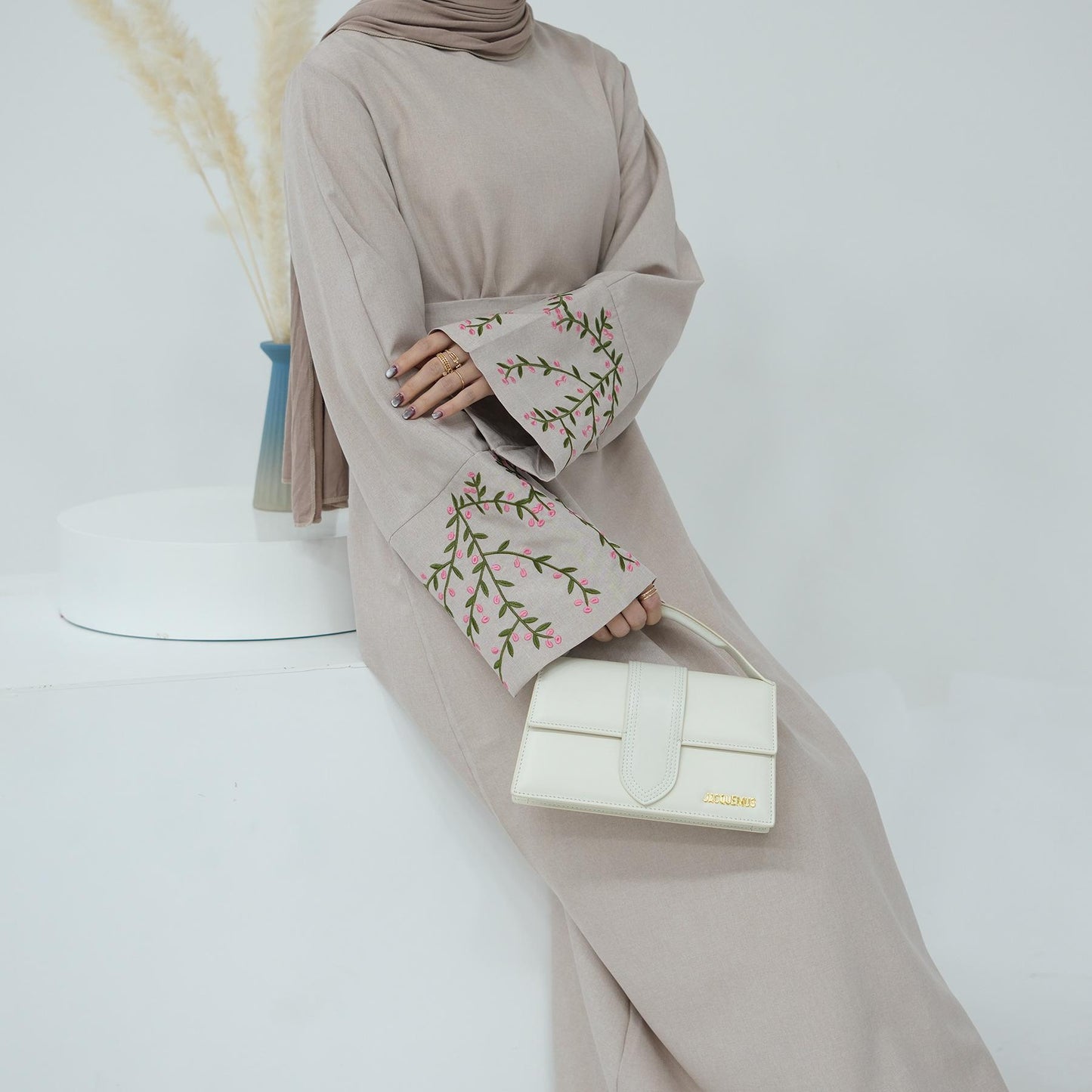 HASASERIES HS1090 Flower Embroidery Elegant Dress