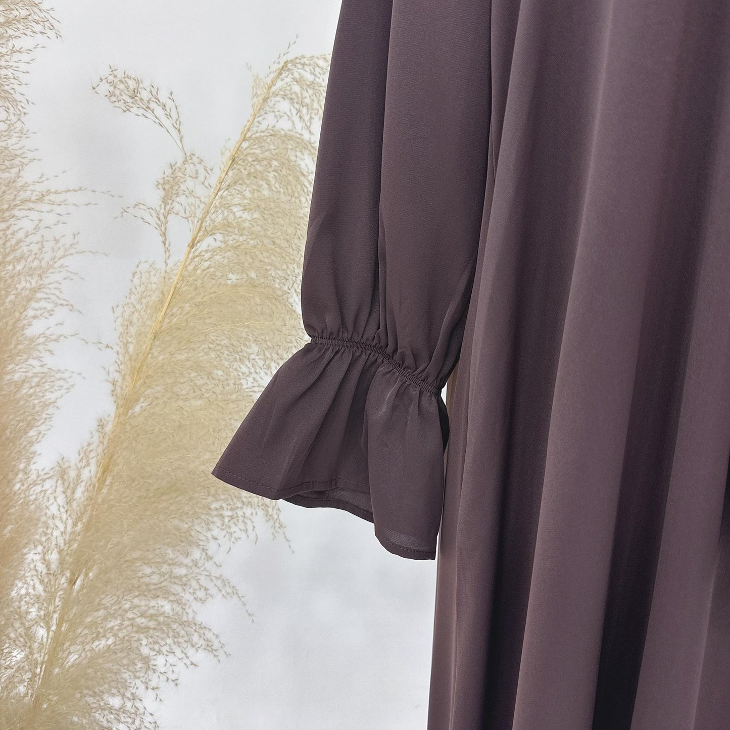 HASASERIES HS1173 Solid Color Hooded Abaya with Side Pocket