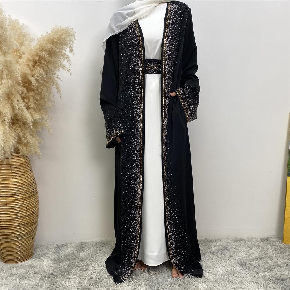 HASASERIES HS1086 Cardigan à lacets avec poche et motif diamant