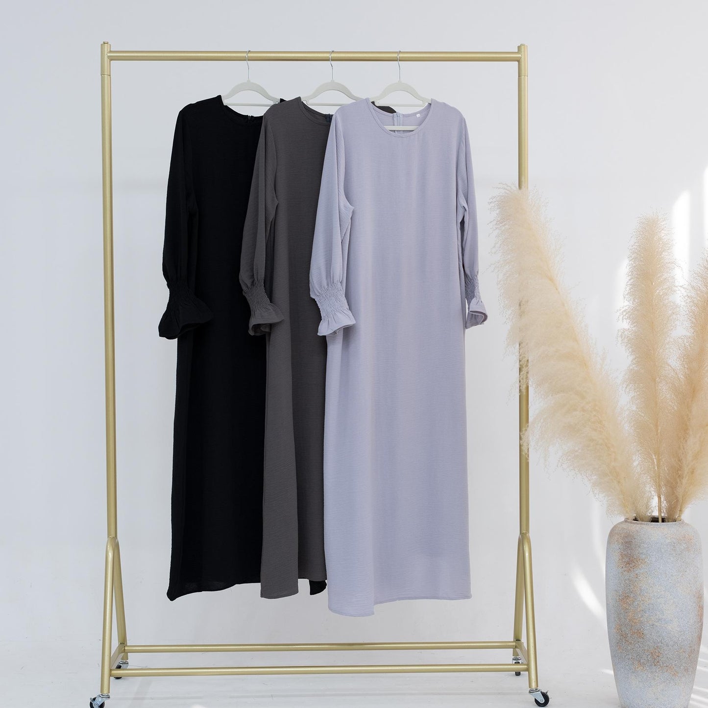 HASASERIES HS0704 Solid Large Women's Dress