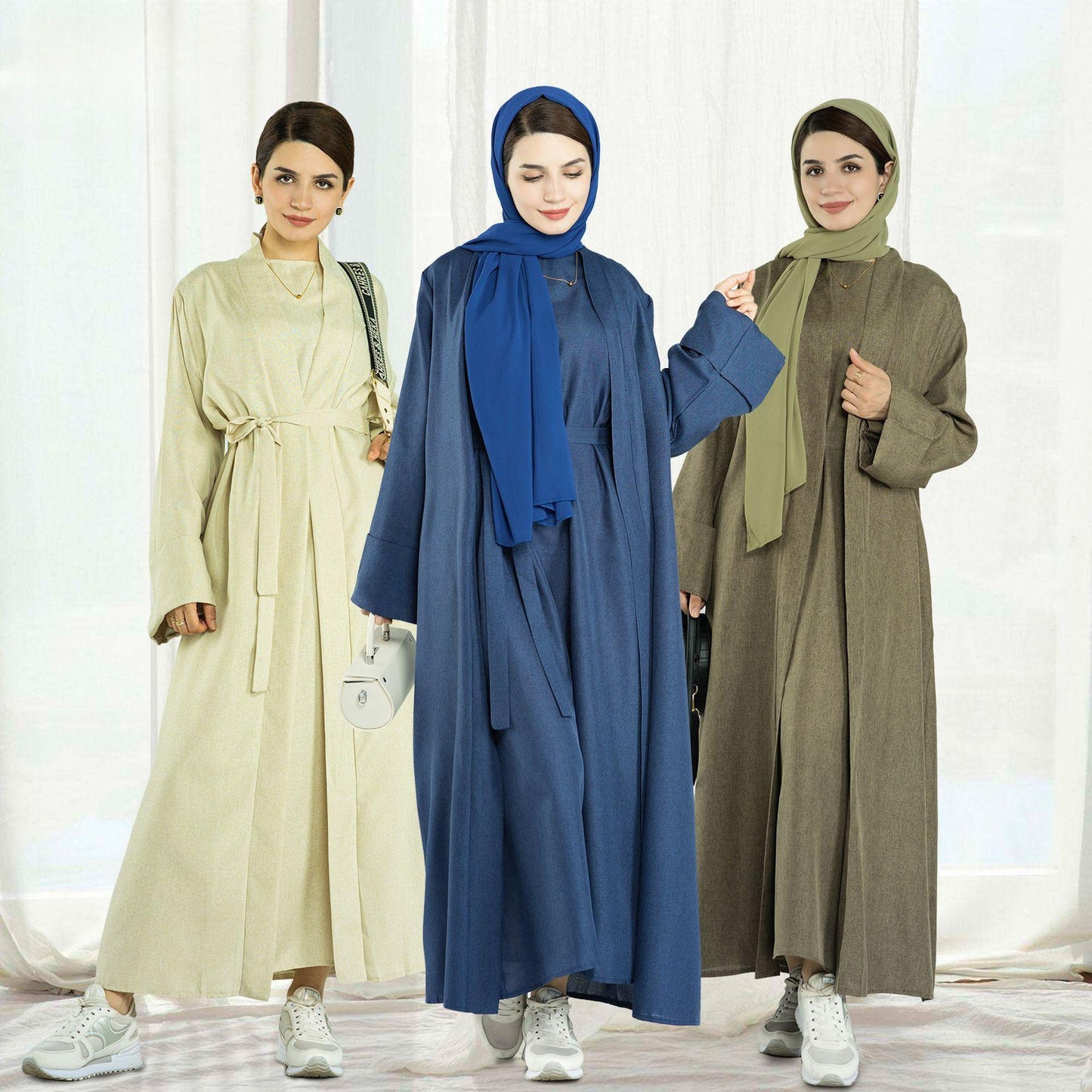 HASASERIES HS0710 2pcs Set Cardigan+Inner Dress