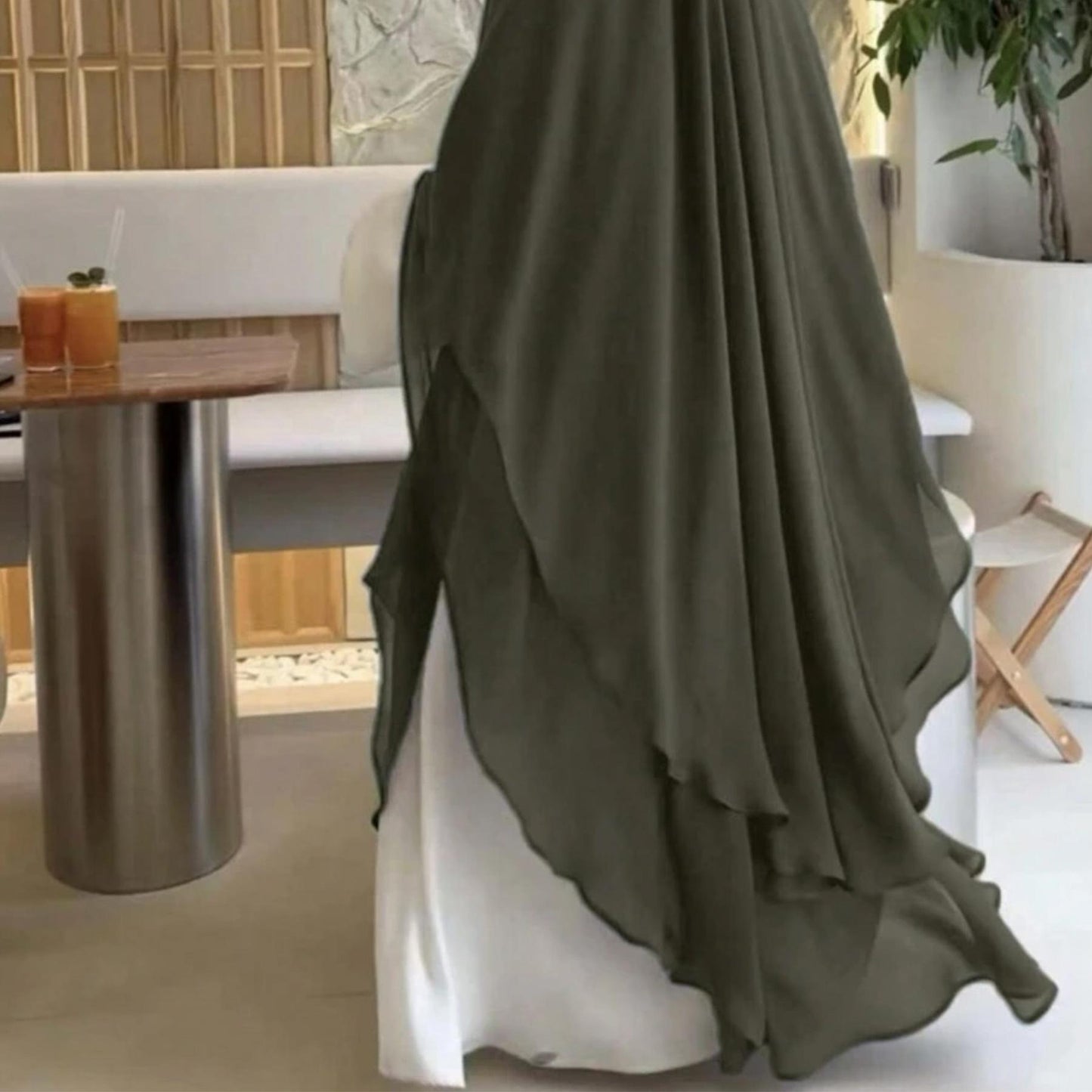 Grand foulard pivotant en mousseline de soie à double épaisseur HASASERIES HS1000