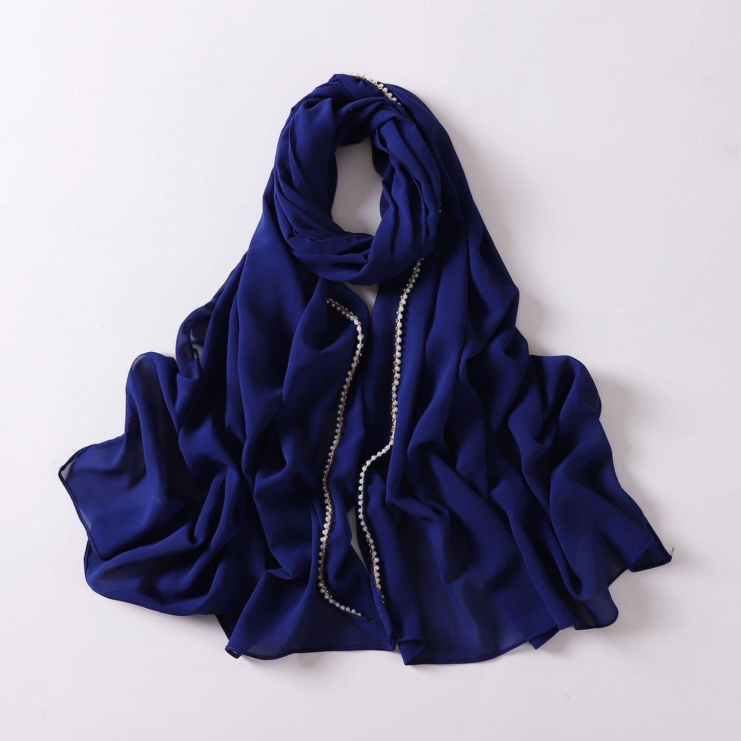 HASASERIES HS1116 Pearl Chiffon Headband Hijab