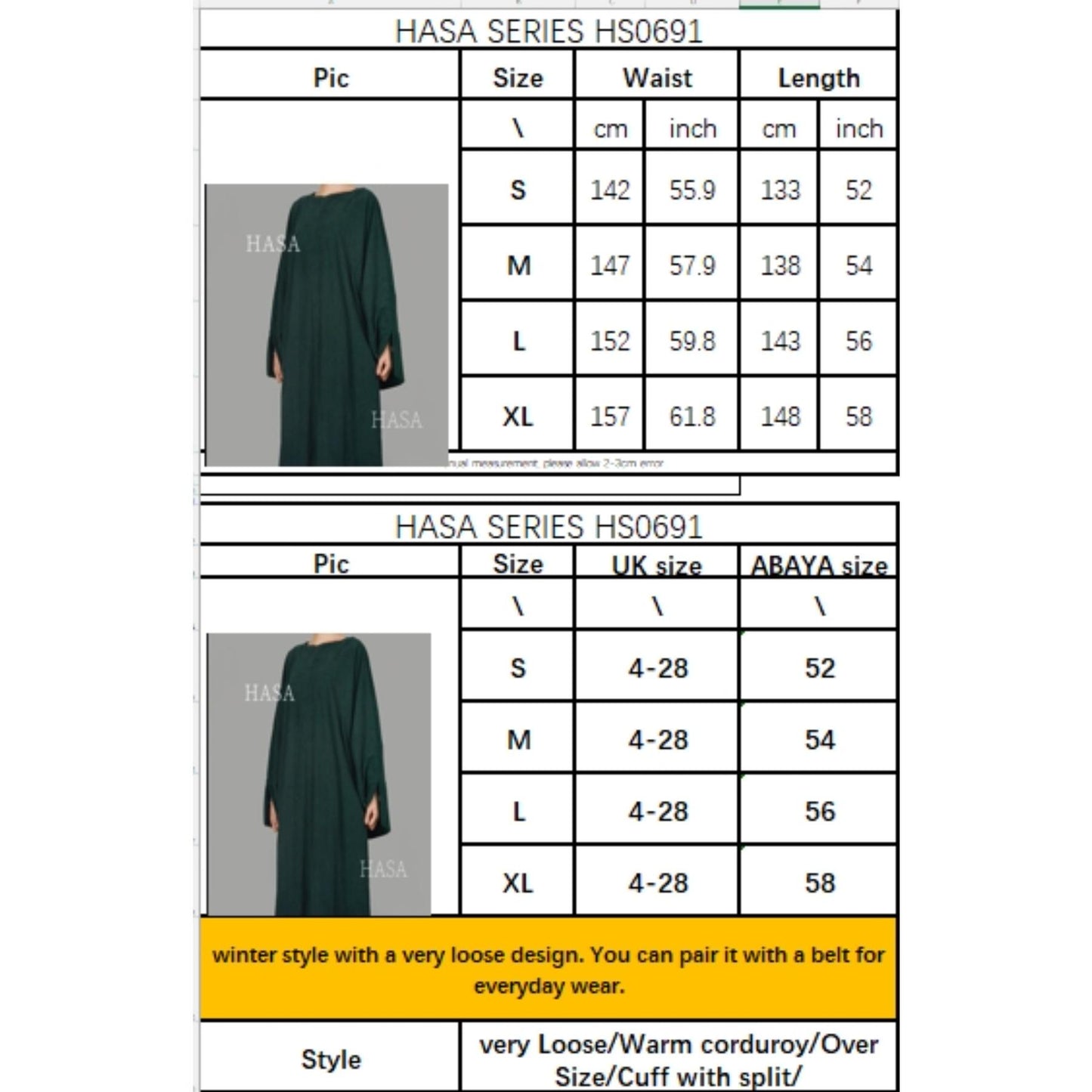 HASASERIES HS0691 Autumn/Winter Daily Dress Robe