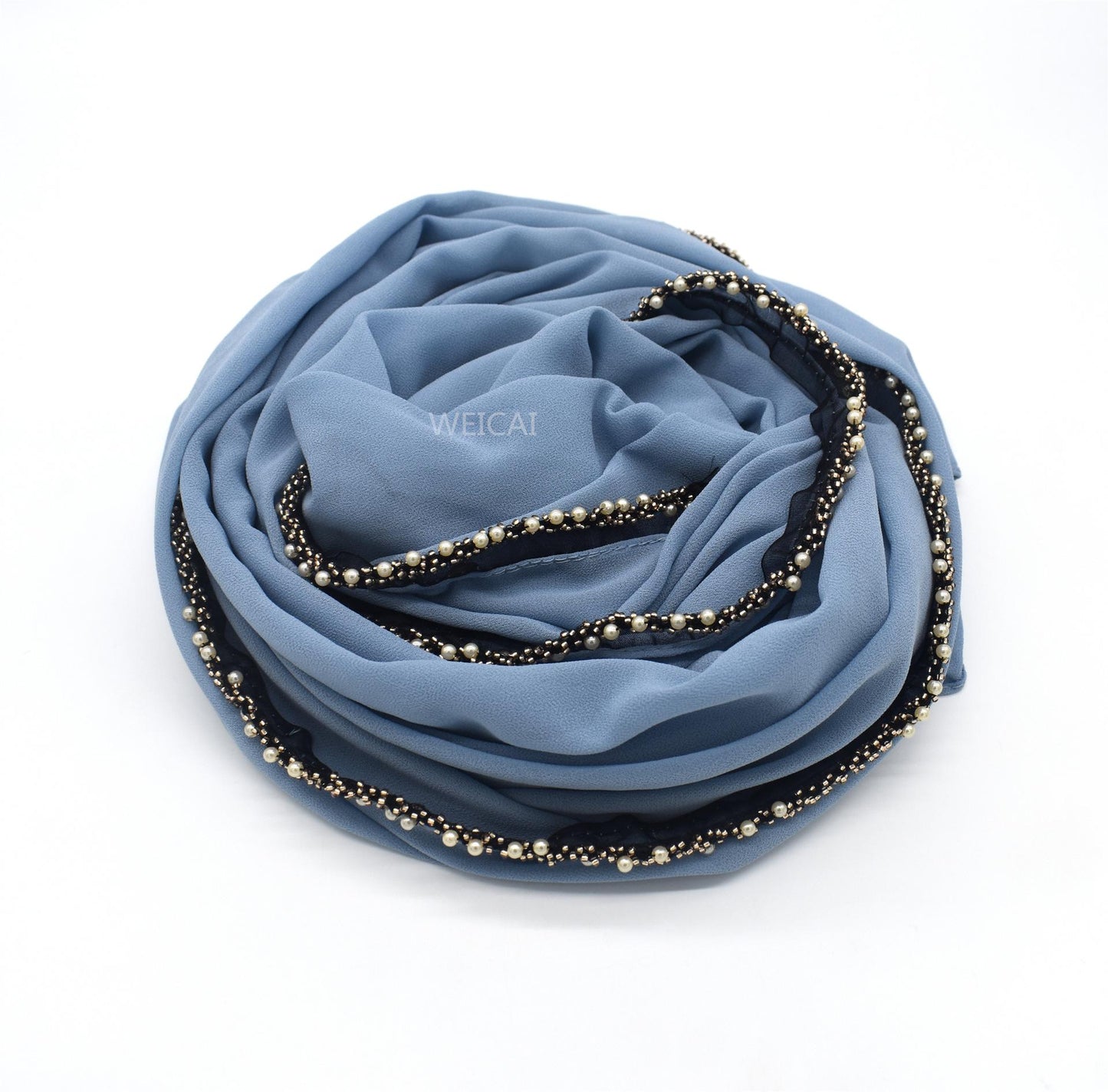 Bandeau Hijab en mousseline de soie unie HASASERIES HS1117