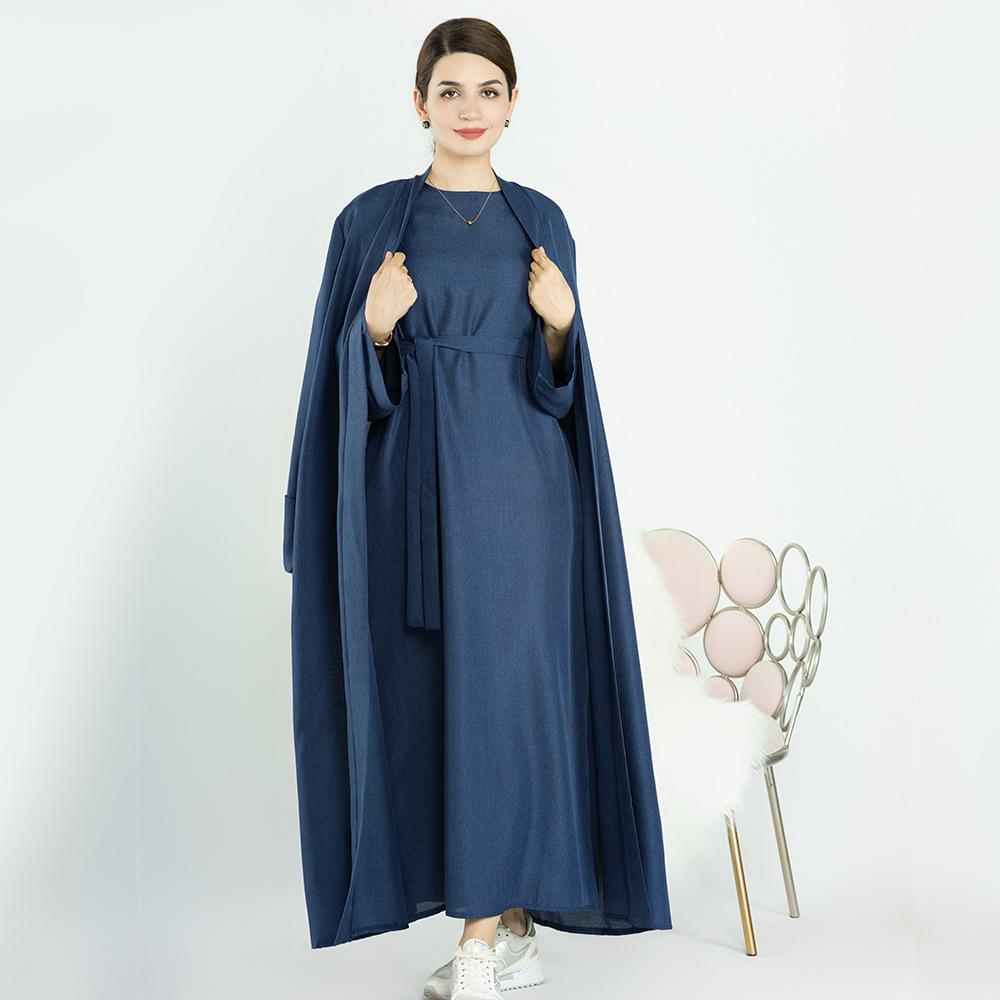 HASASERIES HS0710 2pcs Set Cardigan+Inner Dress