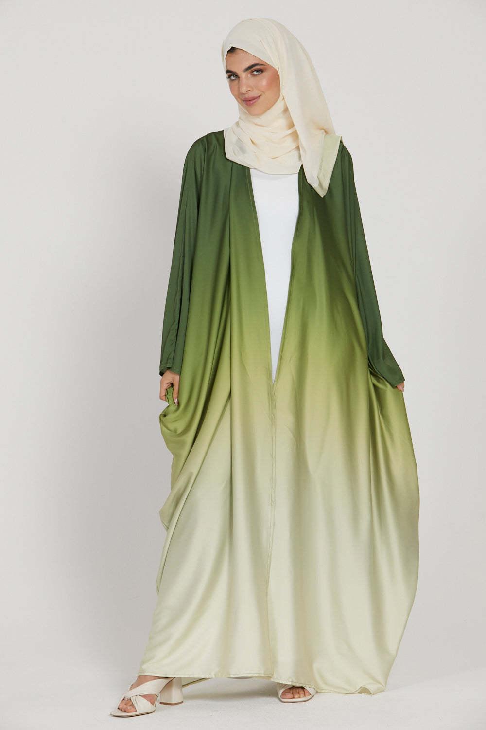 HASASERIES HS0928 Loose Gradient Cardigan Abaya