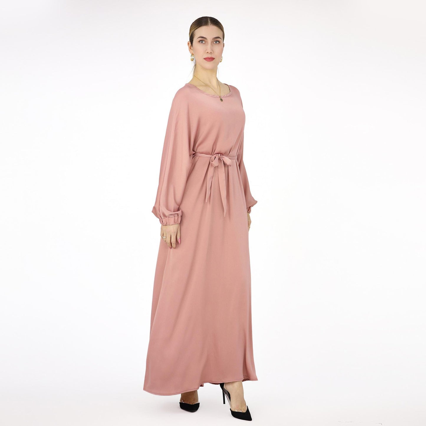 HASASERIES HS0712 Solid Large Multi Color Robe Dress