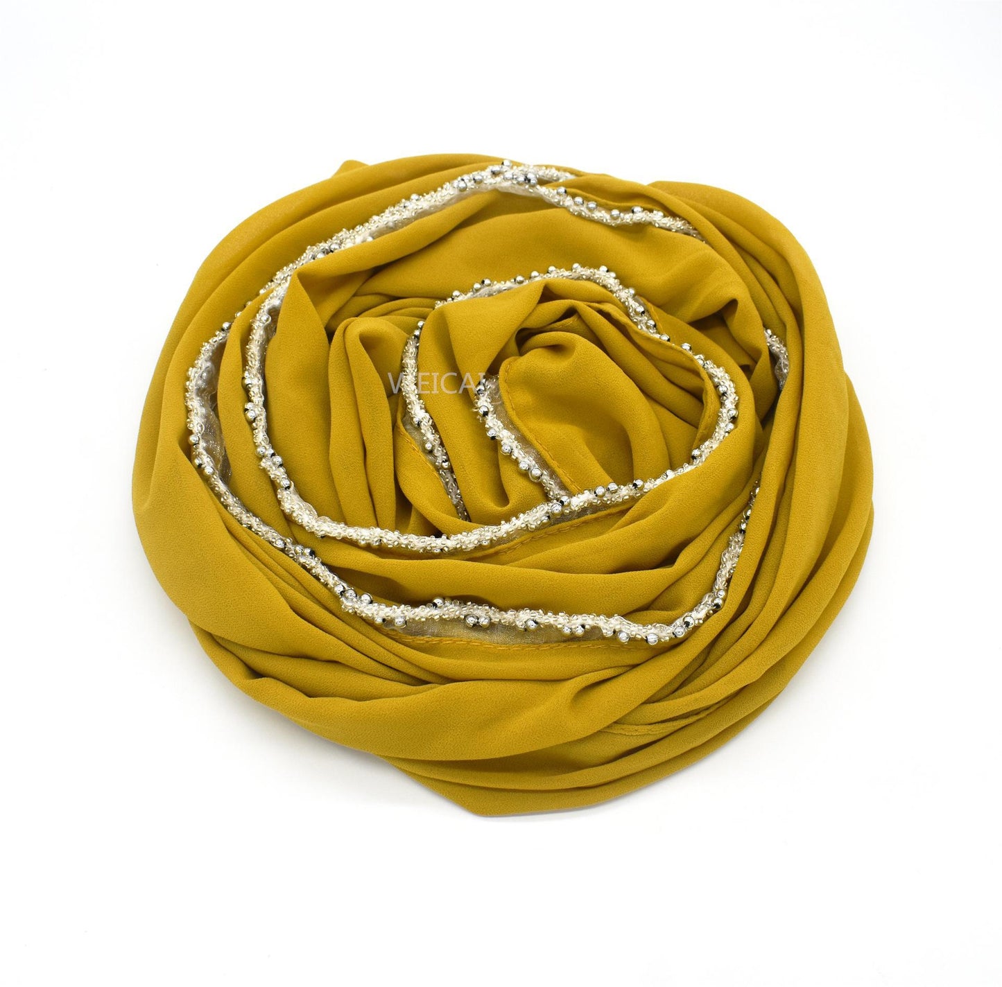 Bandeau Hijab en mousseline de soie unie HASASERIES HS1117