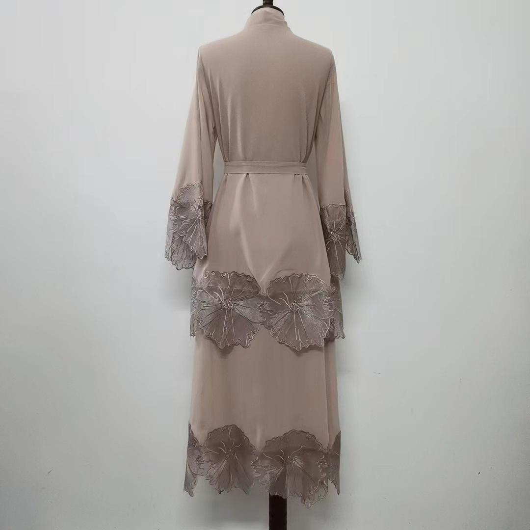 HASASERIES HS1025 1pcs Lace Embroidery Double-Layer Cardigan